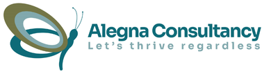 Logo of Alegna Consulting with tagline.